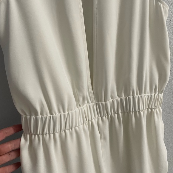 Topshop White Belted Playsuit Shorts Jumpsuit Romper Size 8 - Picture 7 of 12